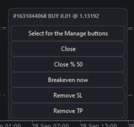 The position label and its menu